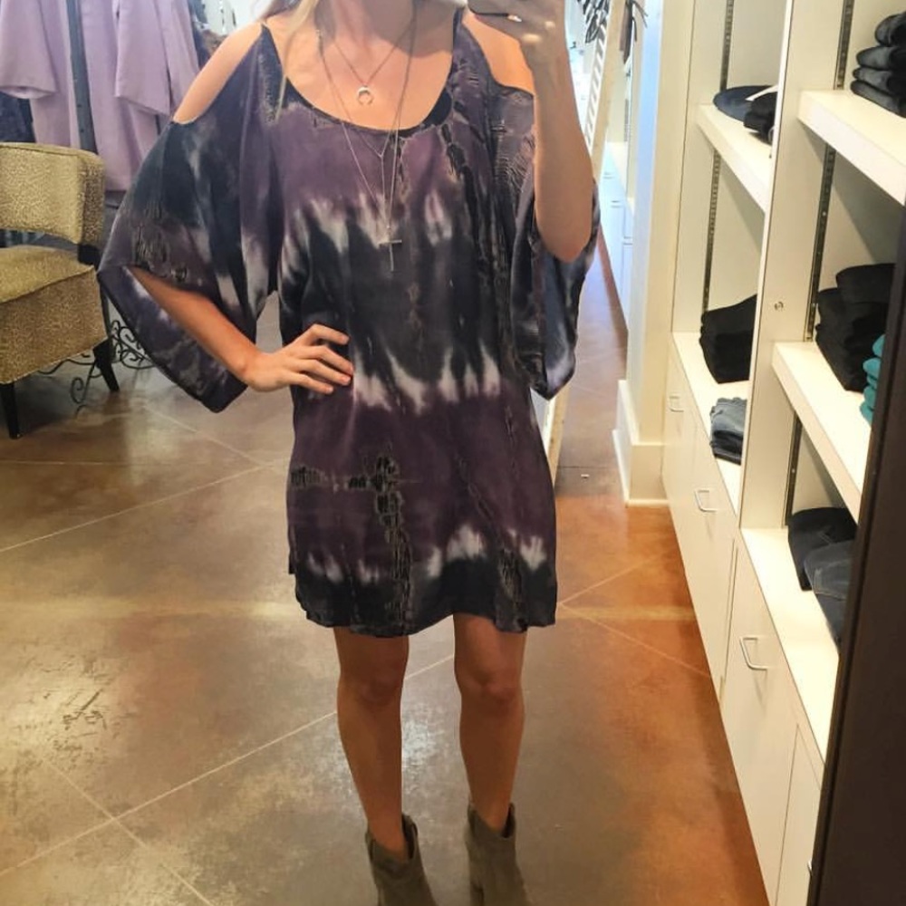 Purple tie-dyed tunic/dress (small)!